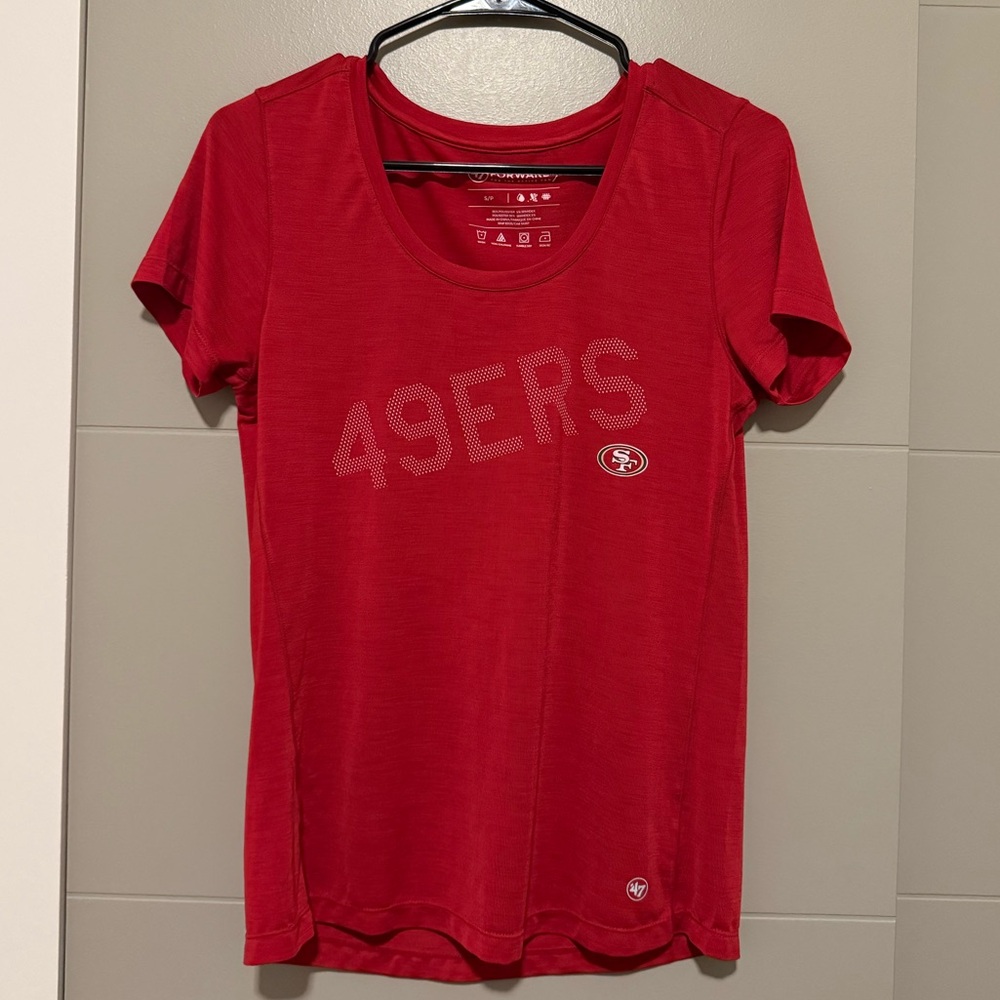 Women's Red NFL 47 Brand San Francisco 49ers T-Shirt